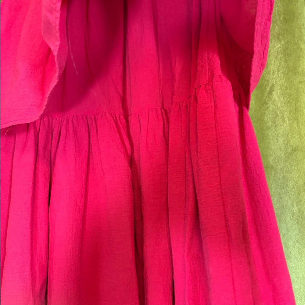 Vintage 80s Rodier French Gorgeous tiered bright red layered ruffle skirt Small - Picture 4 of 6